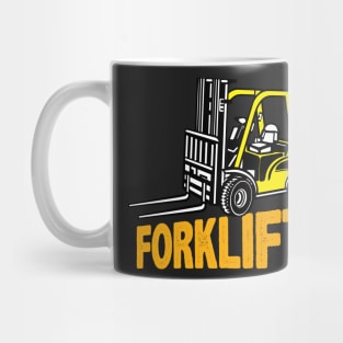 Forklift truck Yellow Mug